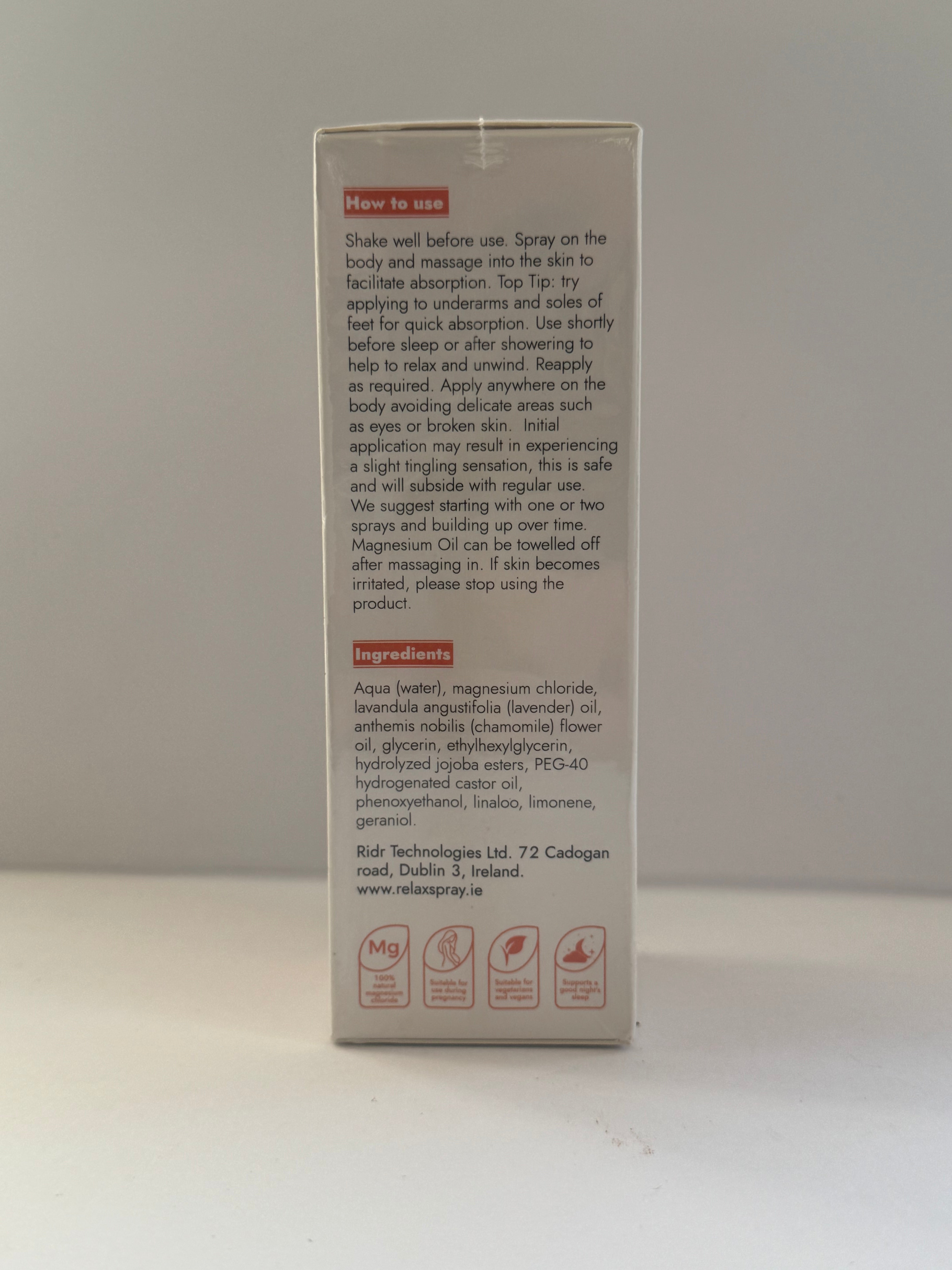 RELAX - Magnesium, Chamomile & Lavender Body Spray