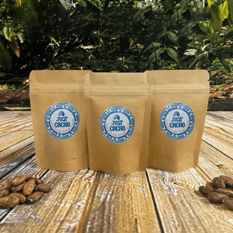 100% Pure Ceremonial Grade Just Cacao. Rich Venezuelan Blend - 50 Gram Sample Pack (2-3 Servings)