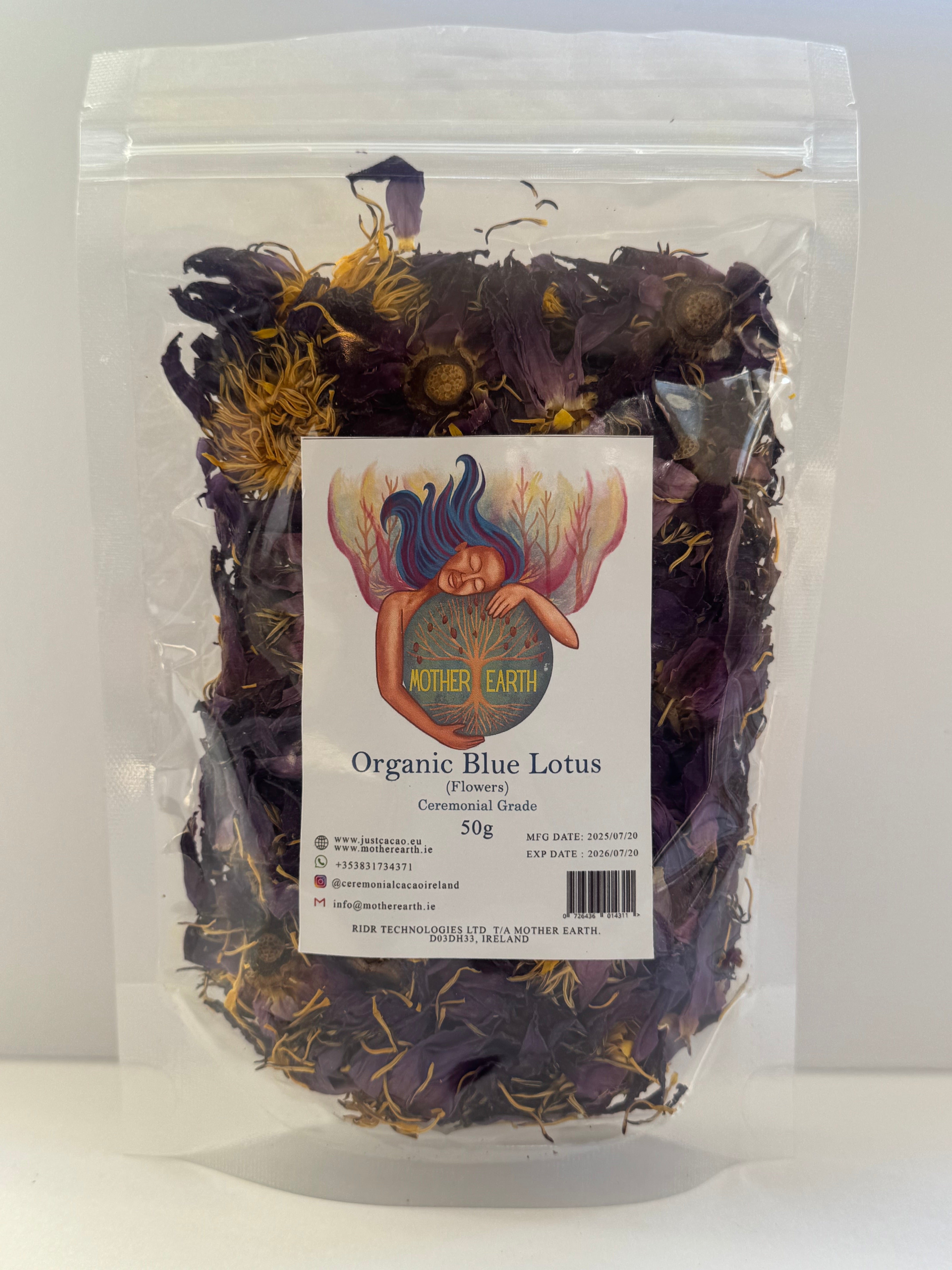 Egyptian Organic Blue Lotus Full Flowers. (50g)