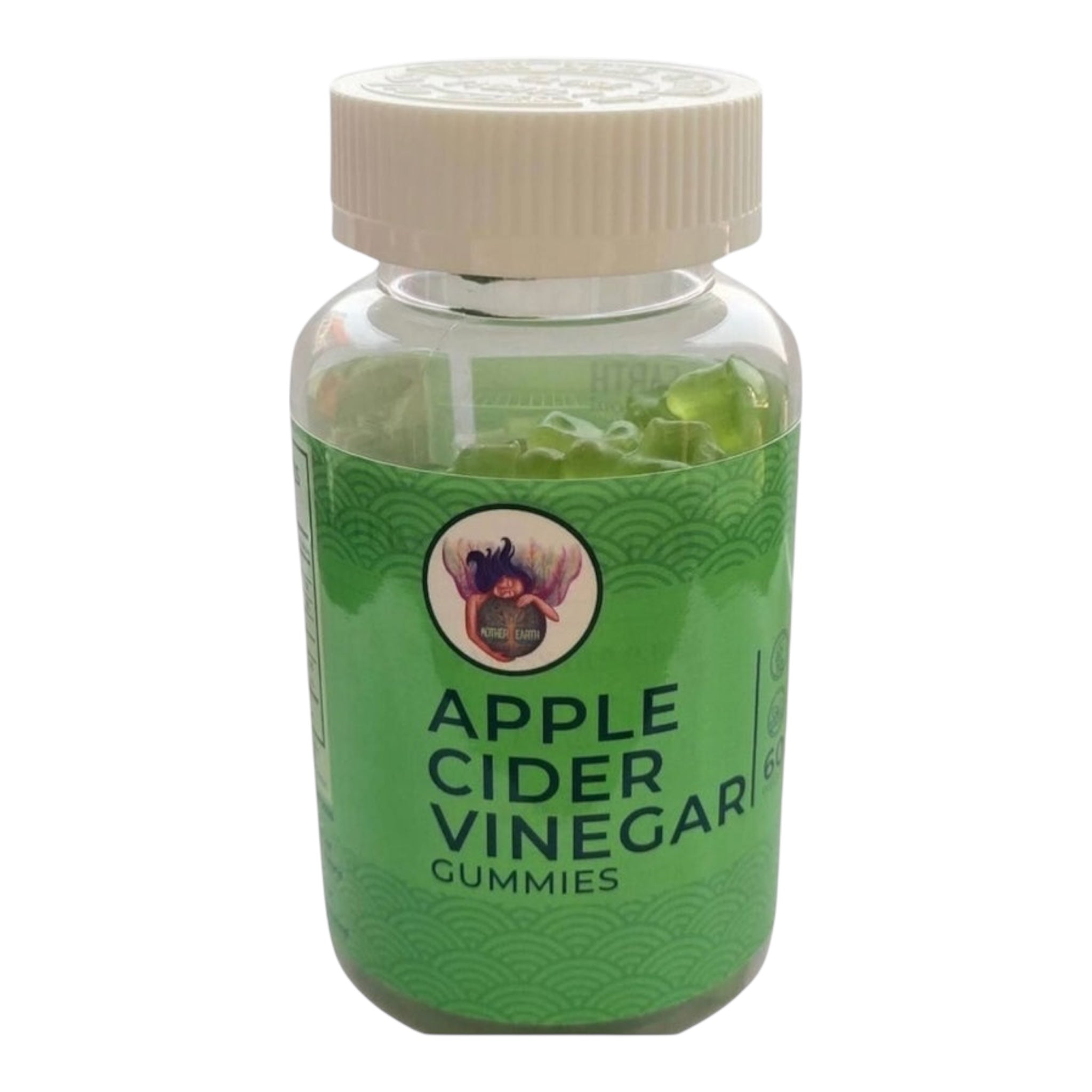Mother Earth Apple Cider Vinegar Gummies. “With The Mother” - 60 Gummies. Vegan Friendly.