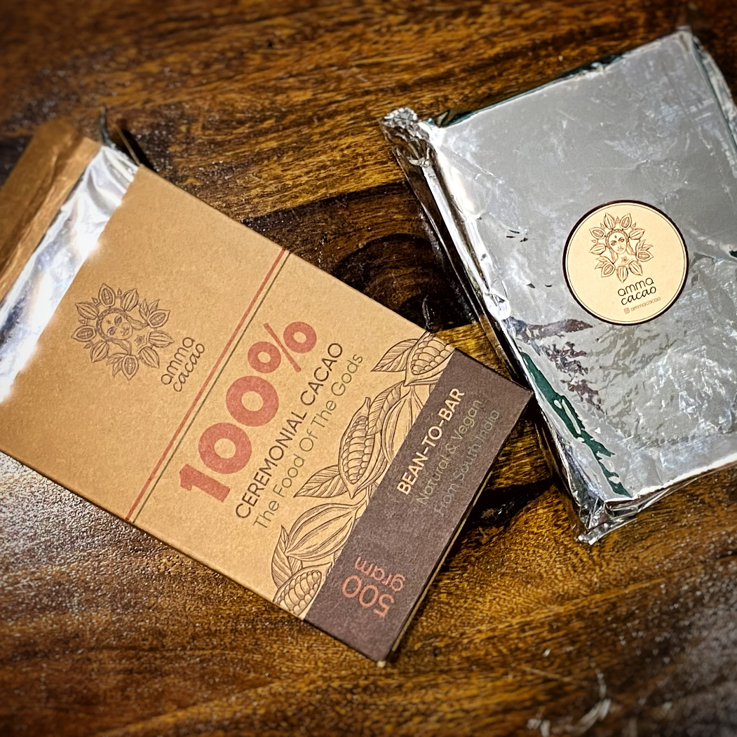 Ceremonial Cacao. 500g block. Amma Cacao India.