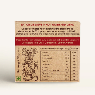 AmmaBar LOVE - Ayurvedic Shrooms Blend In A Holistic Cacao Bar - single bars. 36g