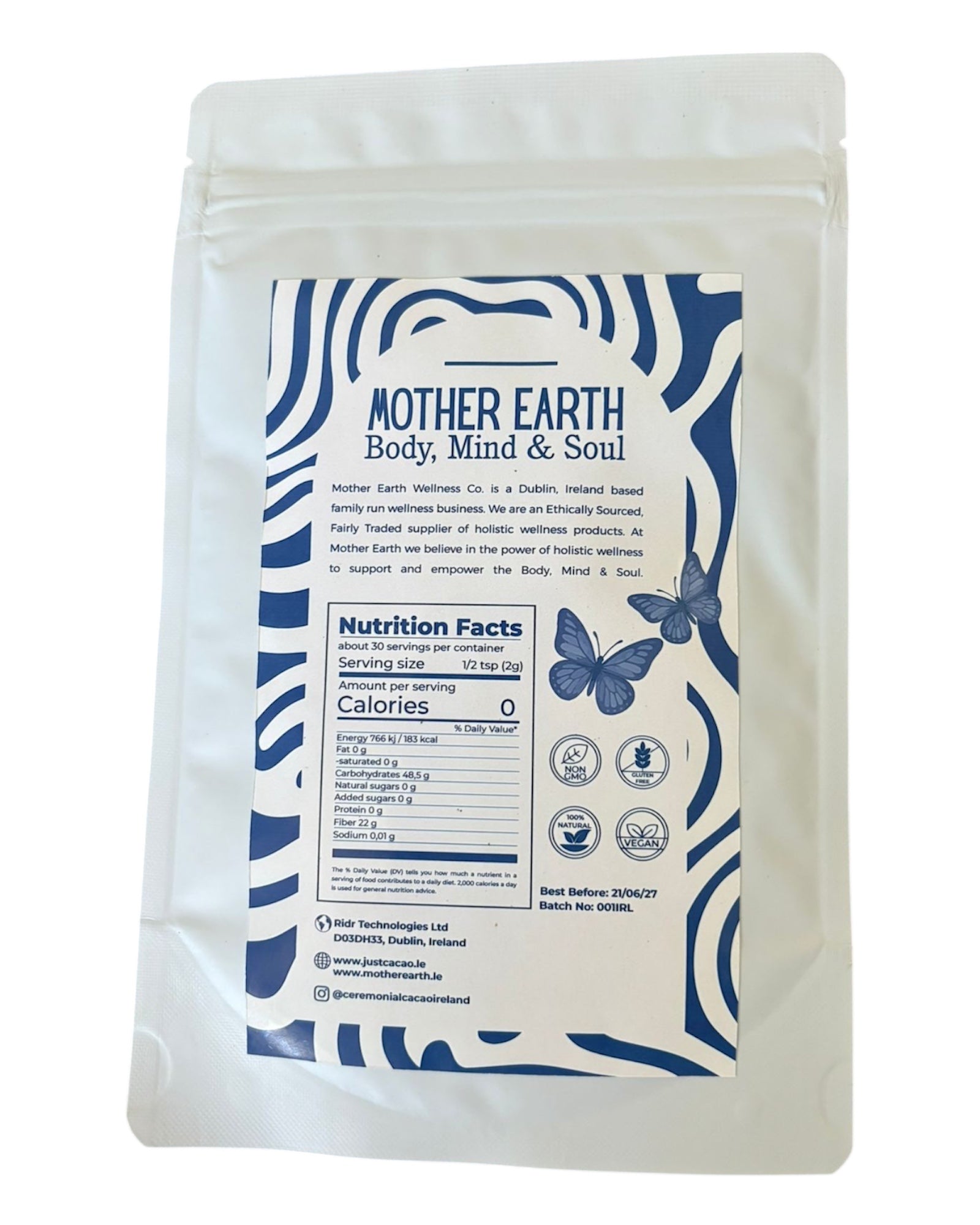 Ceremonial Grade Blue Matcha - Blue Butterfly Pea Tea Powder