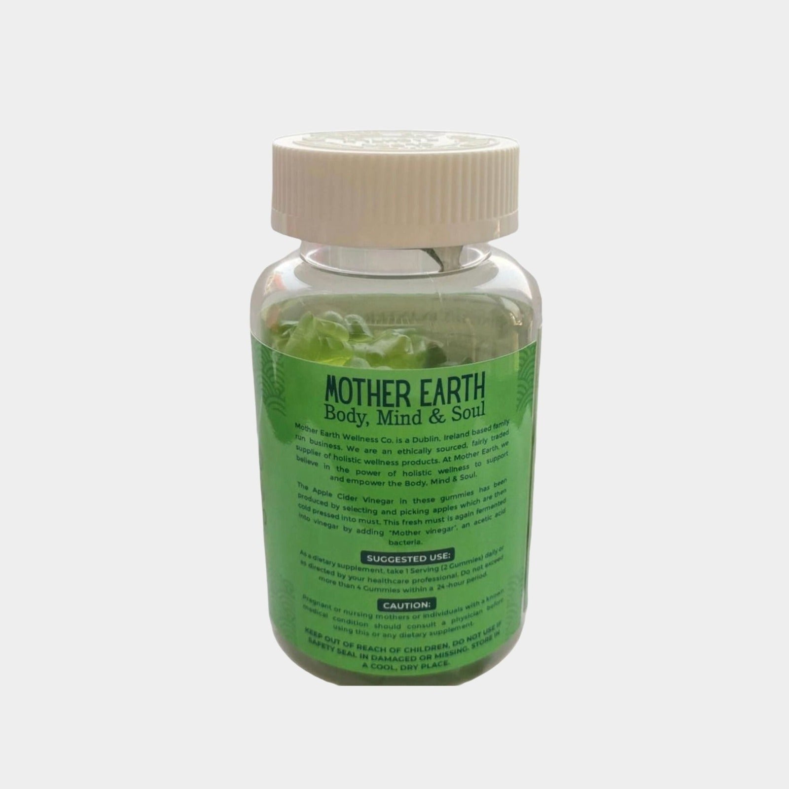 Mother Earth Apple Cider Vinegar Gummies. “With The Mother” - 60 Gummies. Vegan Friendly.