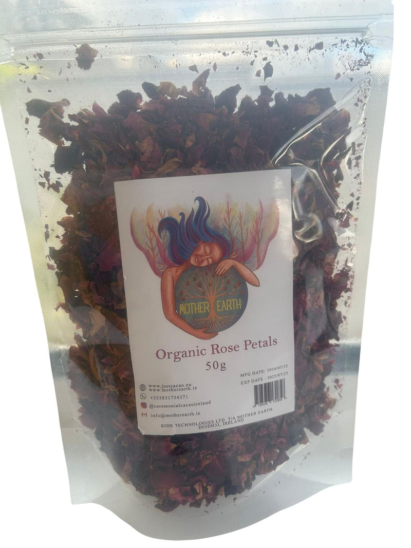 Mother Earth Organic Rose Petal Tea - 100% Pure. (50g)