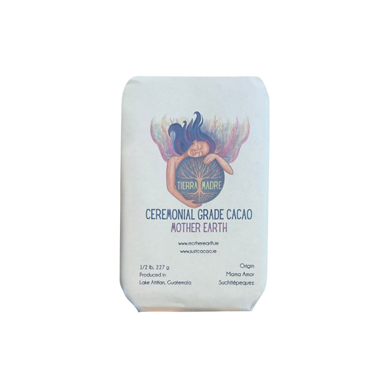 100% Ceremonial Cacao - Mother Earth - Finest Guatemalan Blend. Solid Cacao Bar. Supports Womens Collective.