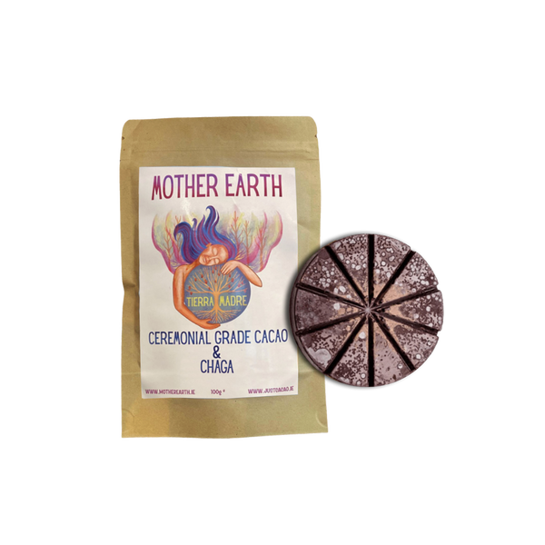100% Pure, Premium, Organic, High Vibrational, Ceremonial Grade Cacao, Infused with CHAGA Mushroom. Women's Collective.