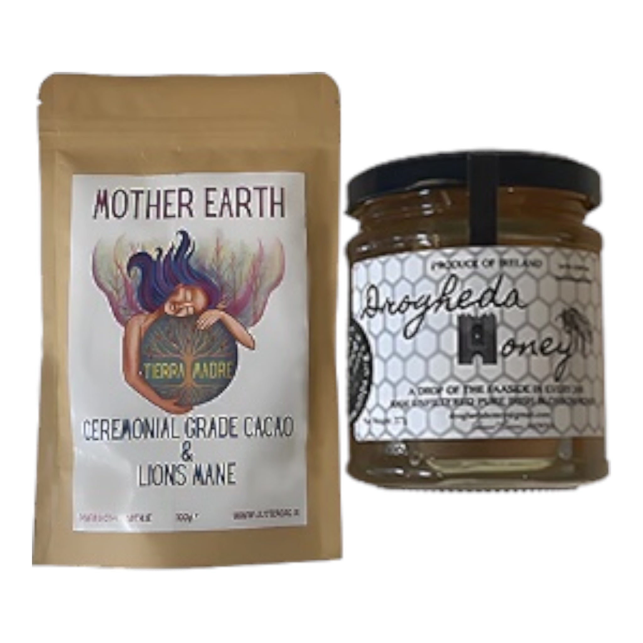 Mother Earth Ceremonial Cacao with Lions Mane + Organic Irish Honey