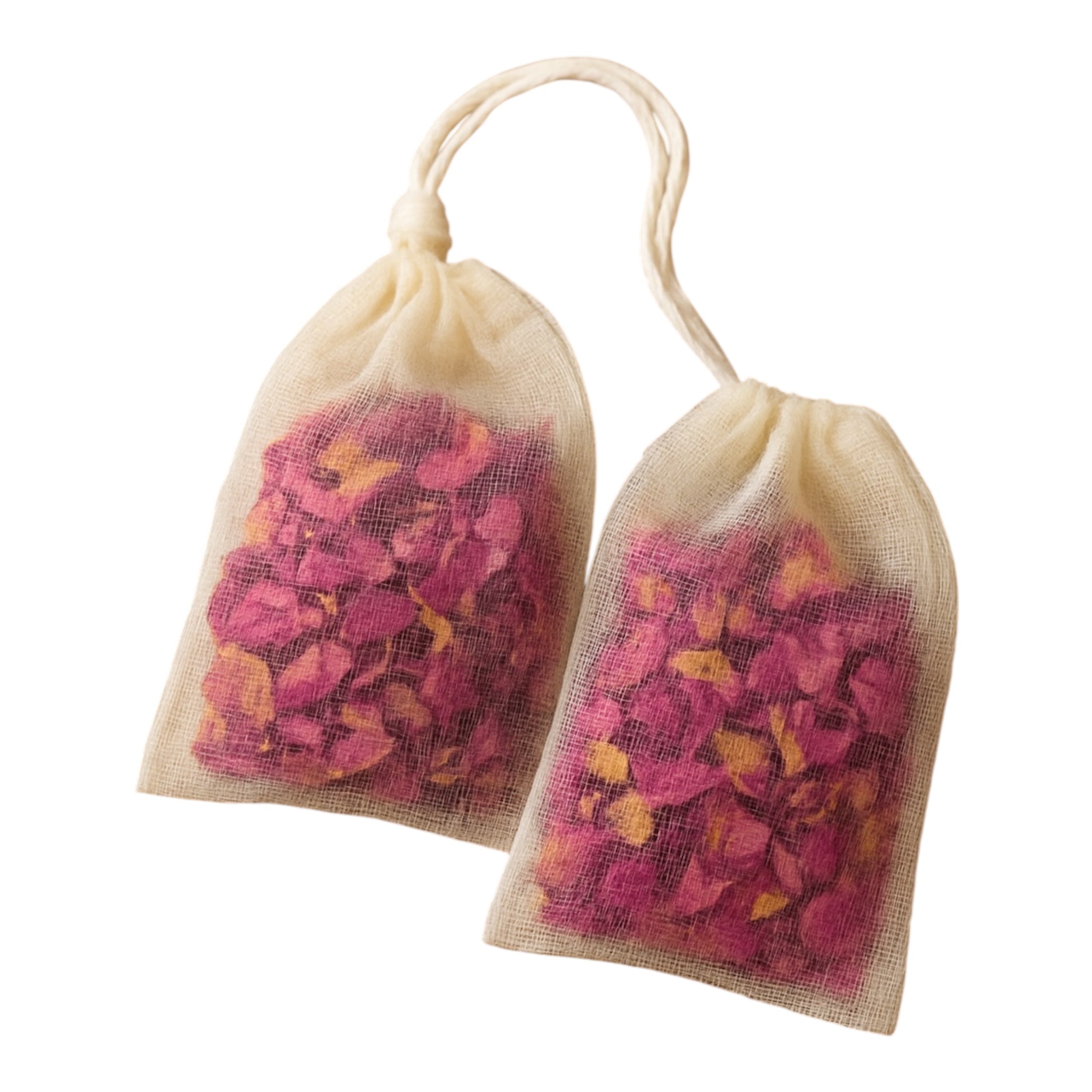 Rose Petal Reusable Teabags – 2 Pack