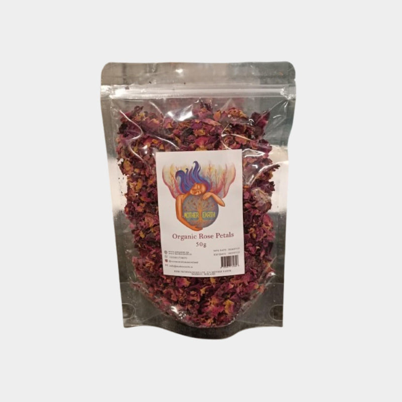 Mother Earth Organic Rose Petal Tea - 100% Pure. (50g)