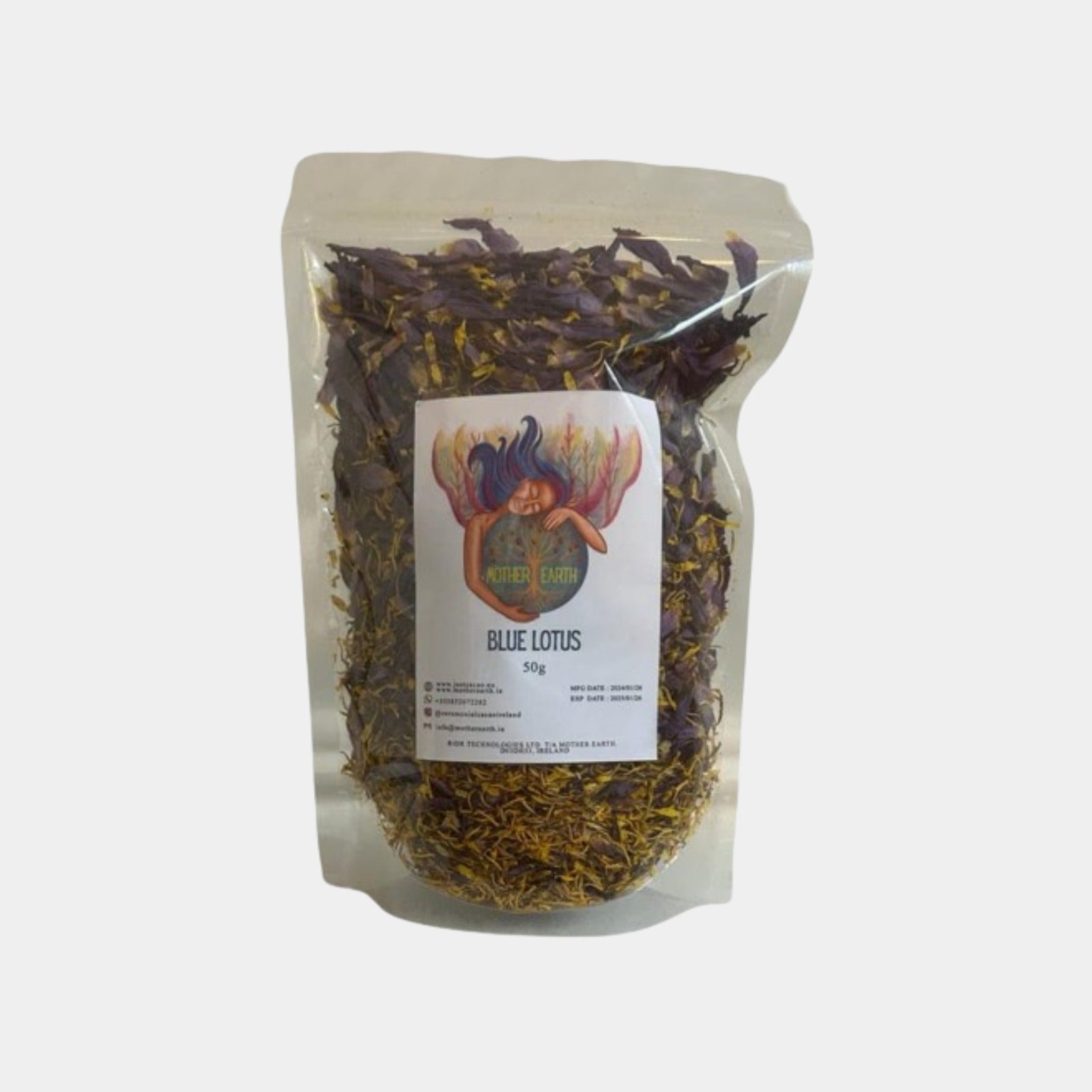 Egyptian Organic Blue Lotus Flowers & Crushed Petals (50g)