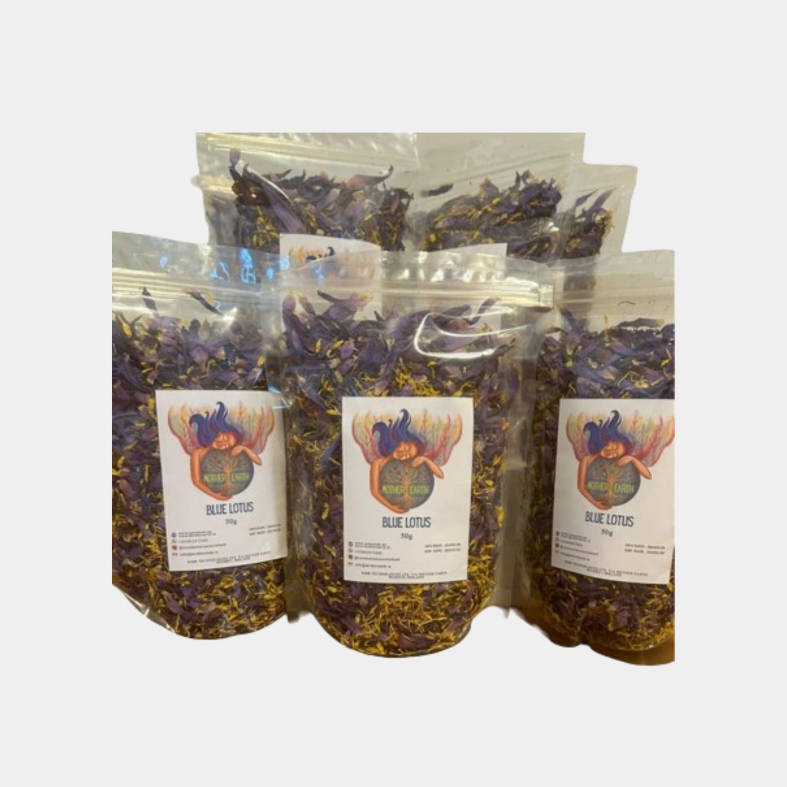 Egyptian Organic Blue Lotus Flowers & Crushed Petals (50g)