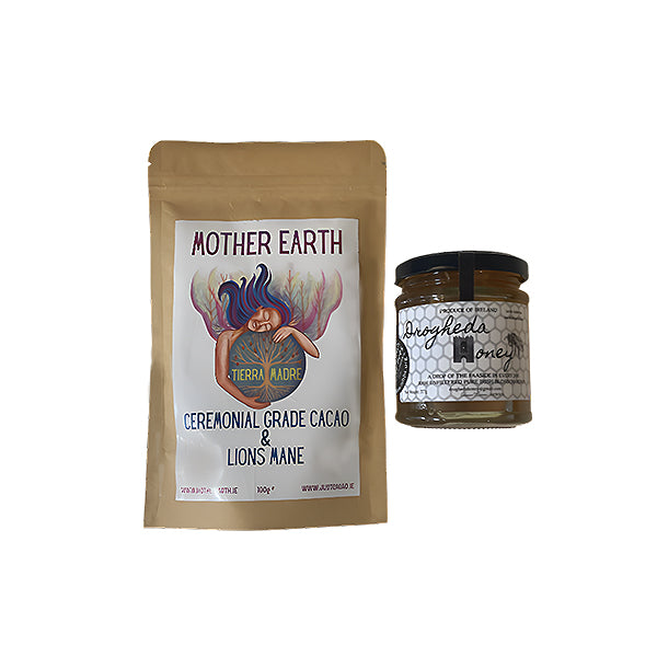 Mother Earth Ceremonial Cacao with Lions Mane + Organic Irish Honey